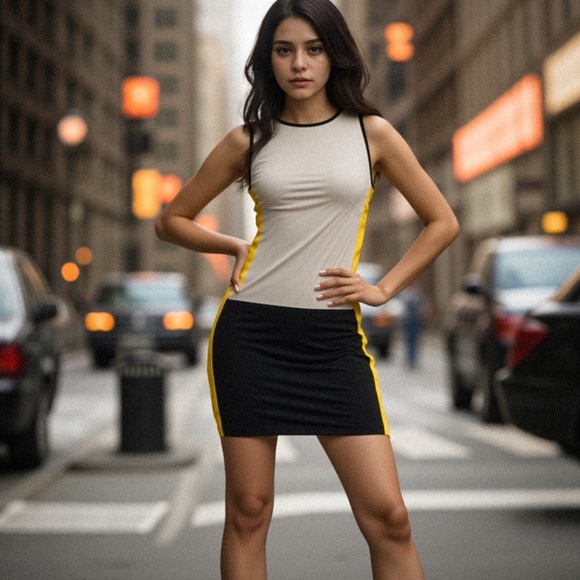 Ann Taylor color-block sleeveless dress ❤️ - Picture 1 of 7